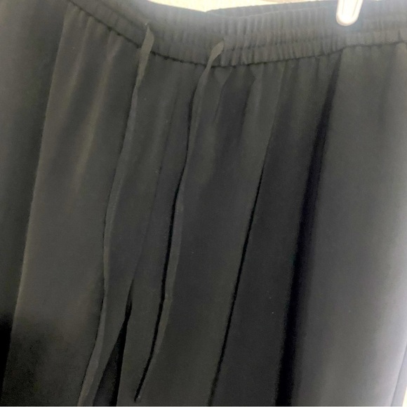 DKNYC Women’s Elastic Drawstring Waist Pants Sz1X Body Side Panels/Ties 💯 Poly - Picture 2 of 13